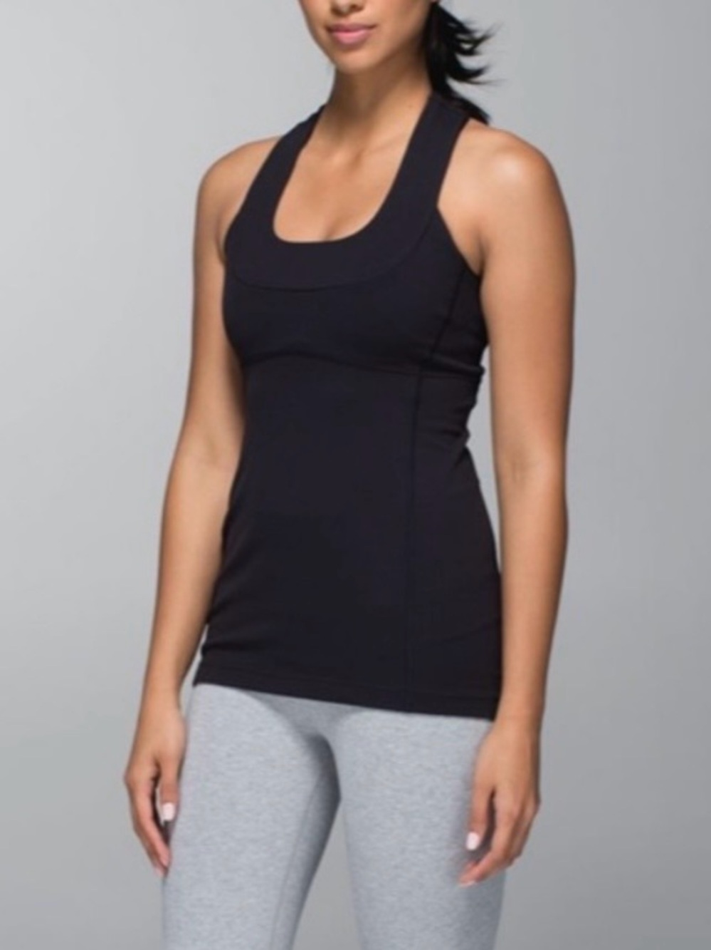 Lululemon Scoop Neck Halter Racerback Tank Top, Black